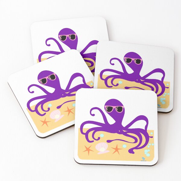 Item preview, Retro Fun Sunglasses Purple Octopus Cartoon designed and sold by mytshirtfort.