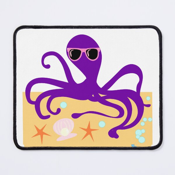 Item preview, Retro Fun Sunglasses Purple Octopus Cartoon designed and sold by mytshirtfort.