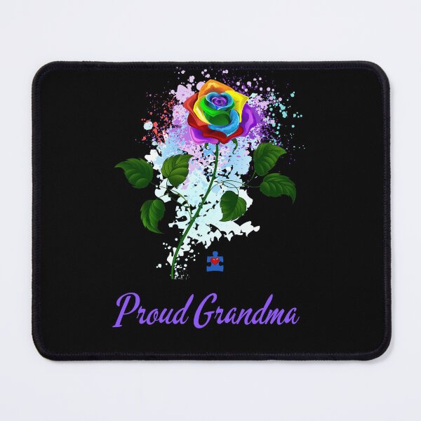Item preview, Autism Awareness~ Rainbow Rose Proud Grandma design designed and sold by ForscarlettPub.