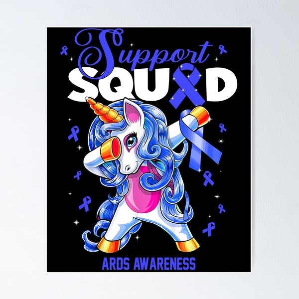 Item preview, Cute Unicorn Support Squad ARDS Awareness Men Women Kid designed and sold by tenjun16.