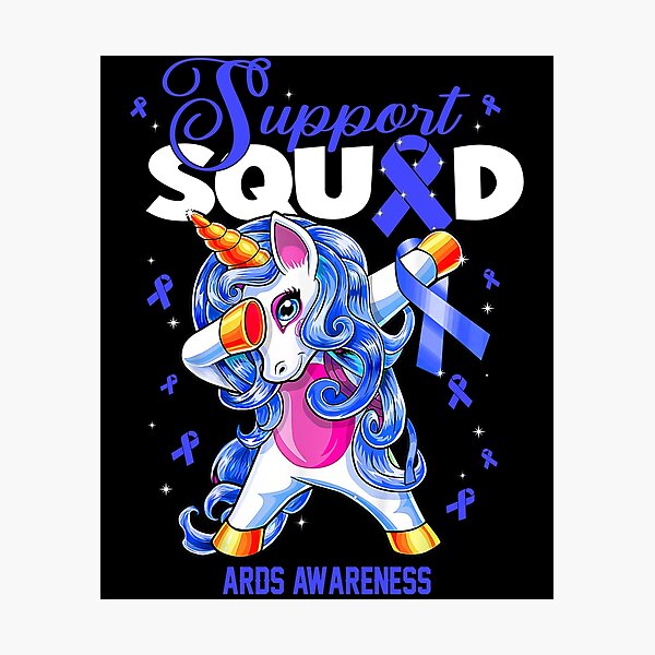 Item preview, Cute Unicorn Support Squad ARDS Awareness Men Women Kid designed and sold by tenjun16.