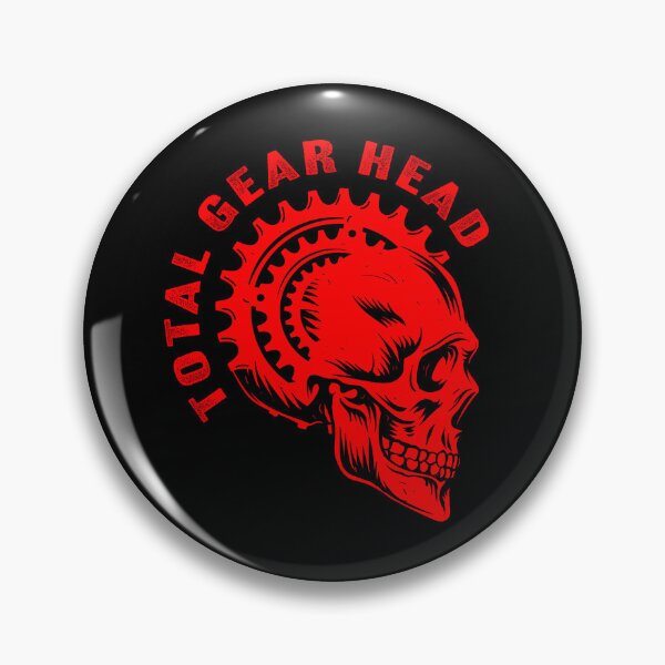 Item preview, Total Gear Head - Bicycle Sprocket Skull Red designed and sold by blackdogshop.