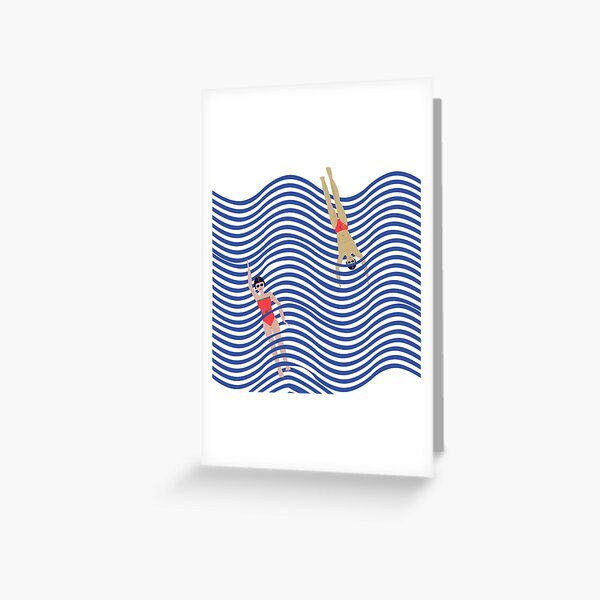 Vista previa del artículo con la obra «Nadando en las ondas », diseñado y vendido por Carmelagaminde.