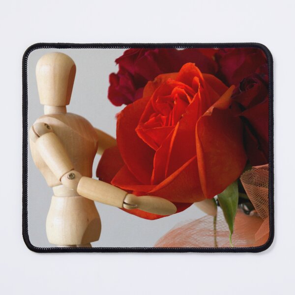 Item preview, wood model with rose designed and sold by MoreGoodArt.