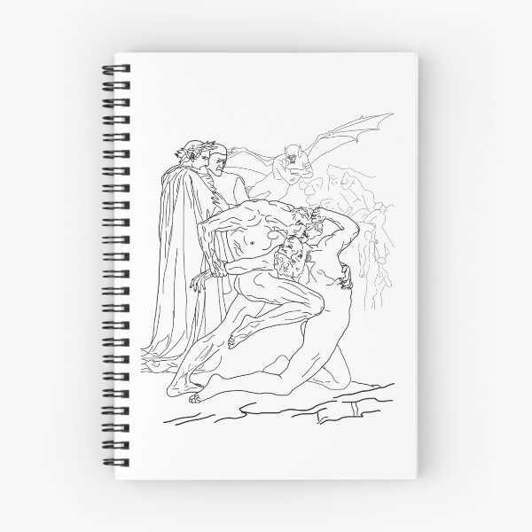 Item preview, Arte lineal de Dante y Virgilio designed and sold by DaganSays.