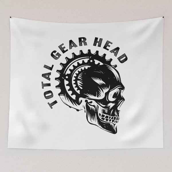 Item preview, Copy of Total Gear Head - Bicycle Sprocket Skull Black designed and sold by blackdogshop.
