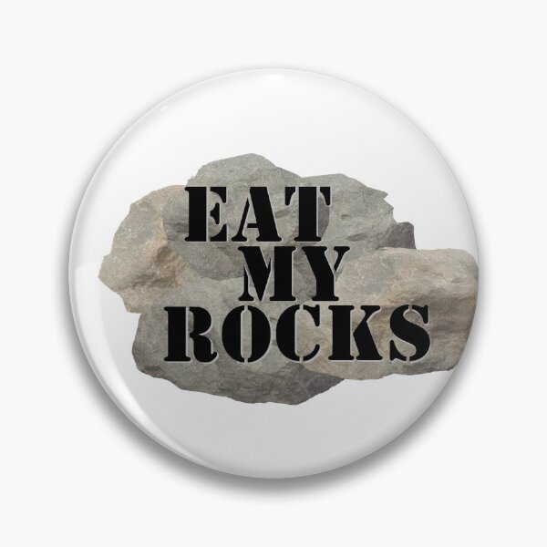 Item preview, Eat My Rocks - Black Text on Rocky Mountain designed and sold by MountMercantile.