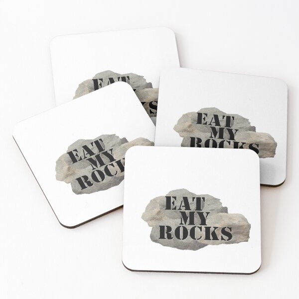Item preview, Eat My Rocks - Black Text on Rocky Mountain designed and sold by MountMercantile.