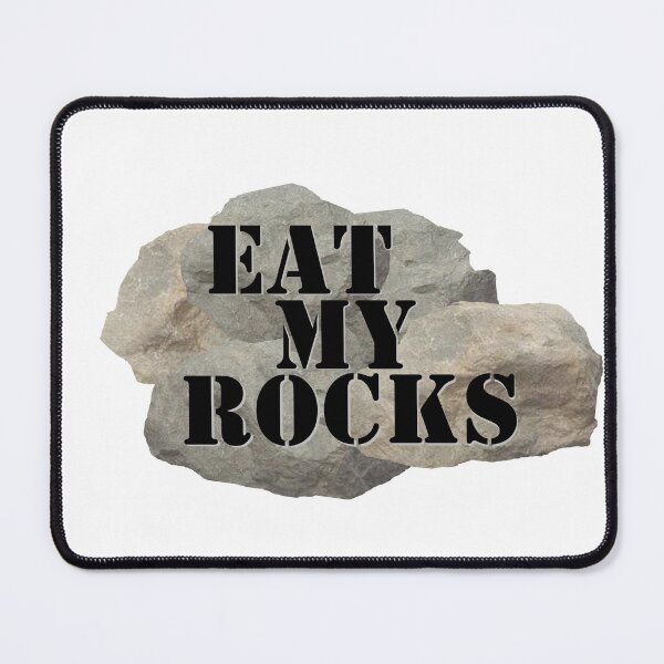 Item preview, Eat My Rocks - Black Text on Rocky Mountain designed and sold by MountMercantile.