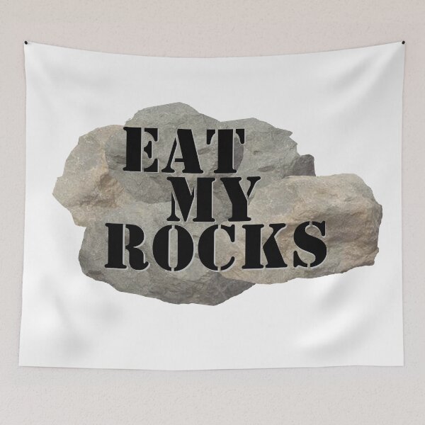 Item preview, Eat My Rocks - Black Text on Rocky Mountain designed and sold by MountMercantile.