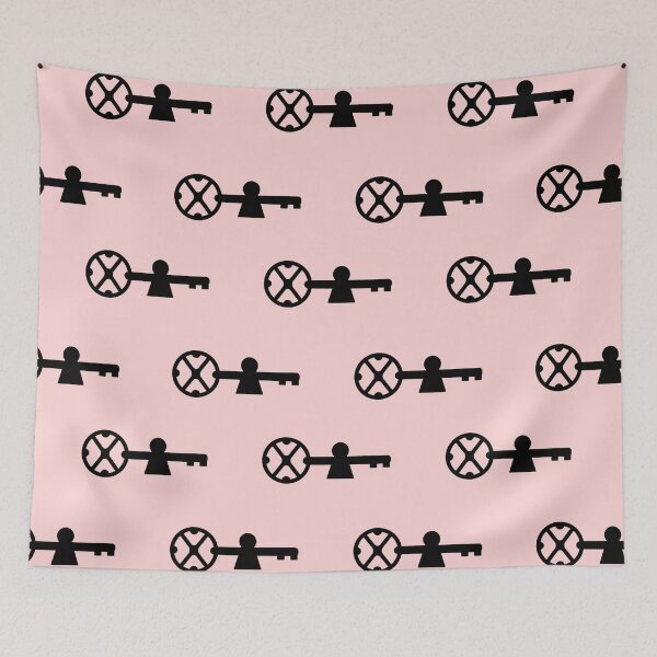 Item preview, Llave y ojo de cerradura sobre fondo rosa rosado designed and sold by vesbipa.