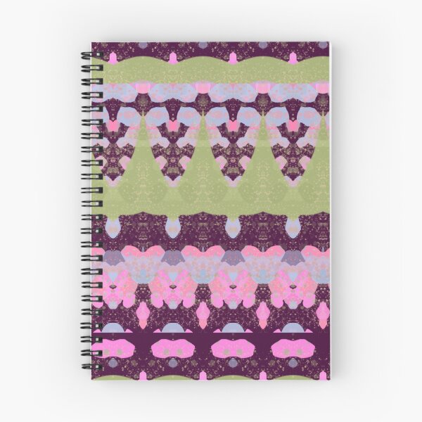 Item preview,  Maroon and pink folk art inspired repeating pattern  designed and sold by BlackAlchemy2.
