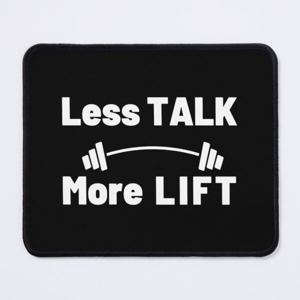 Item preview, Less Talk More Lift Funny Gym Sayings And Quotes Essential T-Shirt designed and sold by samirdari7.