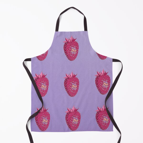 Item preview, Red Strawberries On Lavender Background Design designed and sold by debmund.