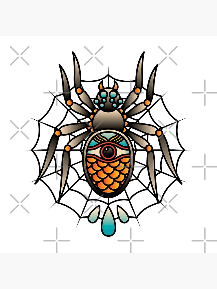 How to draw Tattoo Spider easy step by step - YouTube