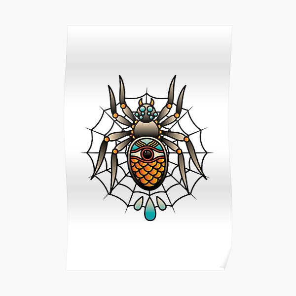 Spider Illustration Traditional Tattoo Flash Stock Vector Royalty Free  1188344440  Shutterstock