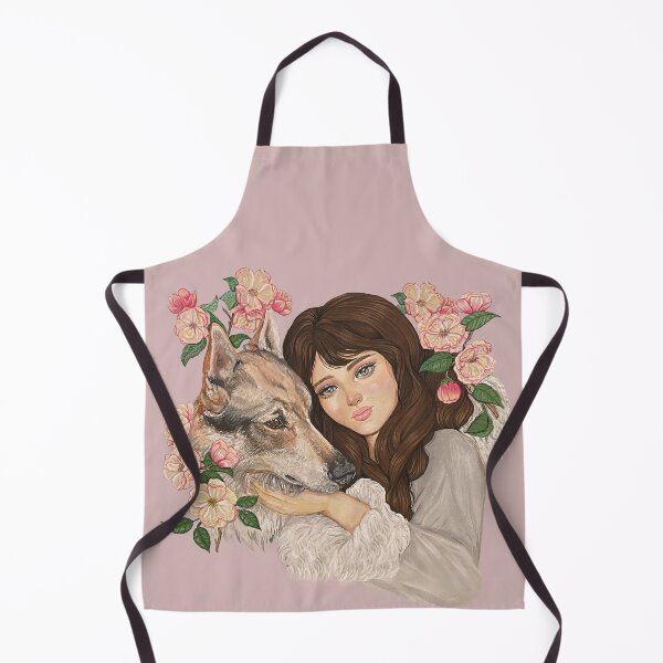 Item preview, Girl and wolf floral designed and sold by Loly artist.