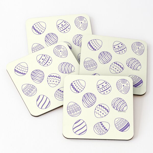 Item preview, Easter Egg Pattern - Purple & Cream designed and sold by DarkGreenSoul.