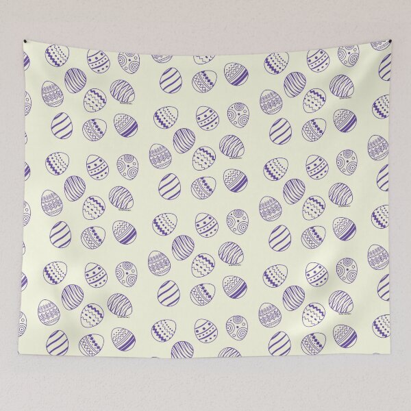 Item preview, Easter Egg Pattern - Purple & Cream designed and sold by DarkGreenSoul.