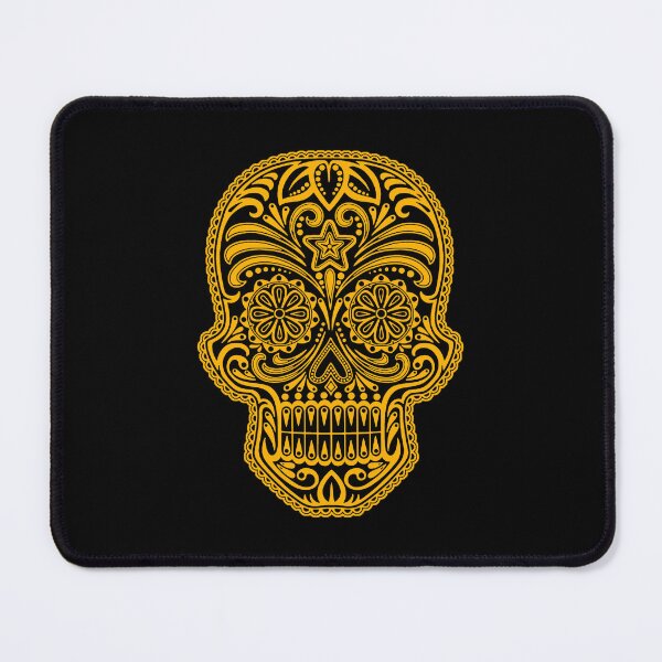 Item preview, Intricate Yellow and Black Sugar Skull designed and sold by JeffBartels.