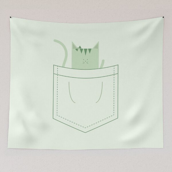 Item preview, Green Pocket Tabby designed and sold by Jessica Emery-McGregor.