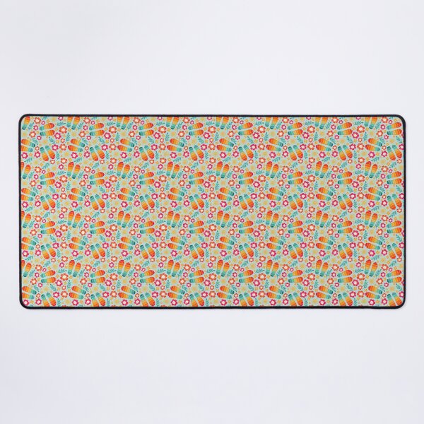 Item preview, Retro Summer Flip Flops Flowers and Sunshine designed and sold by KrisInStitches.