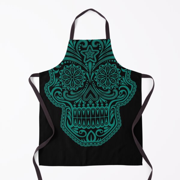 Item preview, Intricate Teal Blue and Black Sugar Skull designed and sold by JeffBartels.
