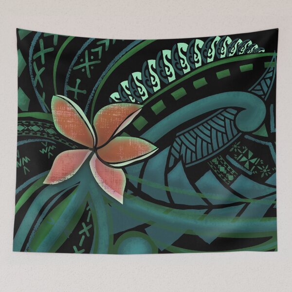 Item preview,  Samoan Malu Tropical Floral Art 2087 designed and sold by sunnthreads.