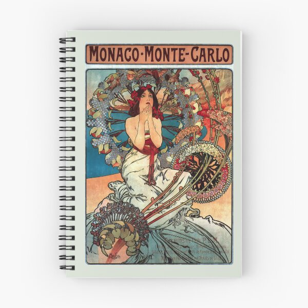 Item preview, Monaco Monte Carlo 1897 - Mucha Art Nouveau Enhanced designed and sold by molamode.