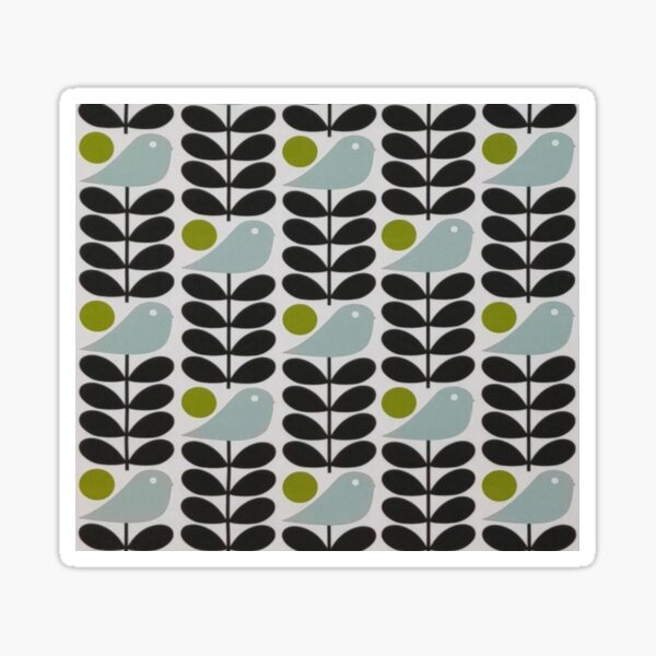 "orla kiely bird, kiely pattern, orla kiely design " Sticker by sandraoils Redbubble