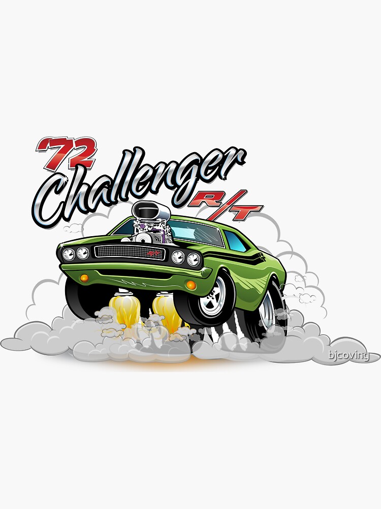 1972 Challenger RT Dragster Sticker for Sale by bjcoving