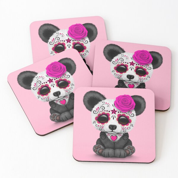 Item preview, Pink Day of the Dead Sugar Skull Panda  designed and sold by JeffBartels.