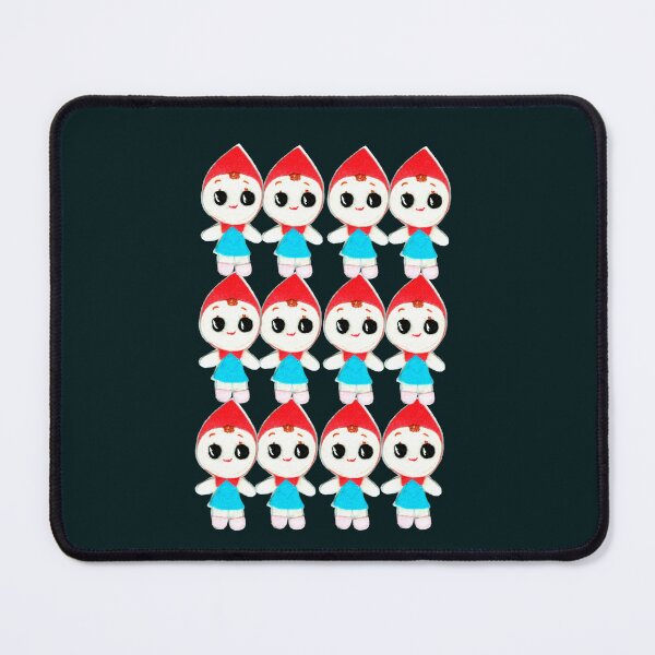 Item preview, felt dolls on black background designed and sold by handmadehipsters.
