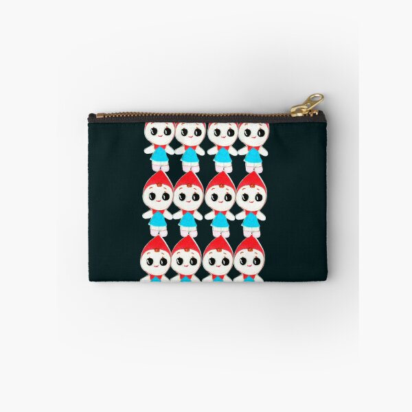 Item preview, felt dolls on black background designed and sold by handmadehipsters.