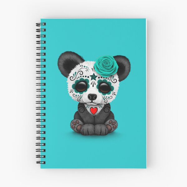 Item preview, Teal Blue Day of the Dead Sugar Skull Panda  designed and sold by JeffBartels.