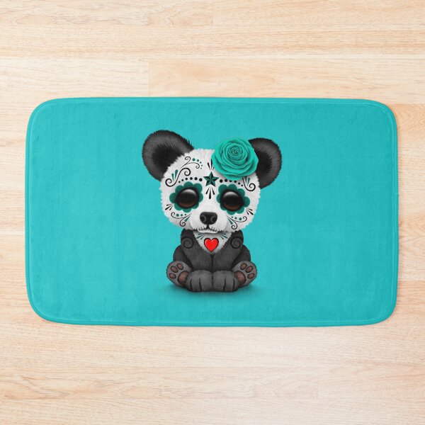 Item preview, Teal Blue Day of the Dead Sugar Skull Panda  designed and sold by JeffBartels.