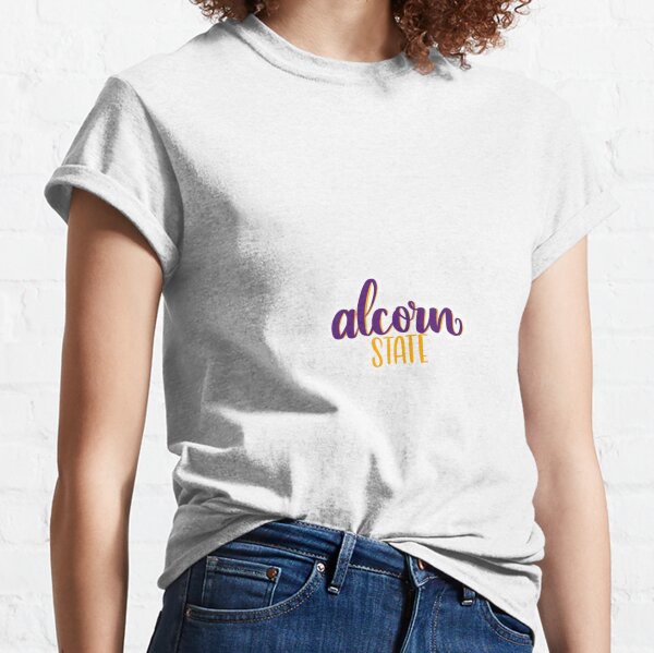 Alcorn State University Braves College Mom Womens T-Shirt Purple Small