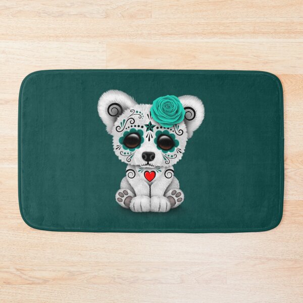 Item preview, Blue Day of the Dead Sugar Skull Polar Bear  designed and sold by JeffBartels.