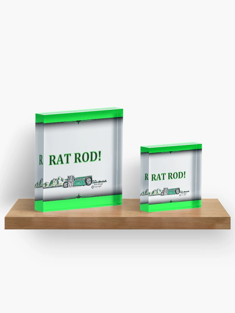 Thumbnail 3 of 5, Acrylic Block, Hot Rods // RAT ROD! designed and sold by Imagin8er.