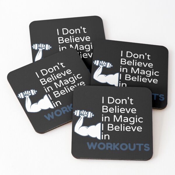 Item preview, I Don't Believe in Magic I Believe in Workouts , Funny gym, workout, exercise designed and sold by Alexa5454.