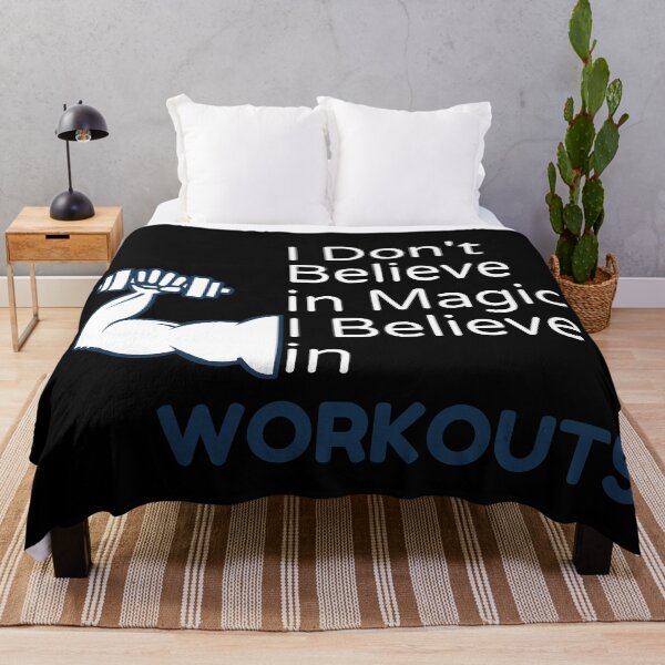 Item preview, I Don't Believe in Magic I Believe in Workouts , Funny gym, workout, exercise designed and sold by Alexa5454.
