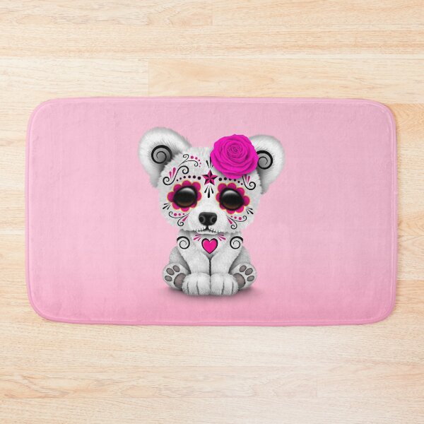 Item preview, Pink Day of the Dead Sugar Skull Polar Bear  designed and sold by JeffBartels.