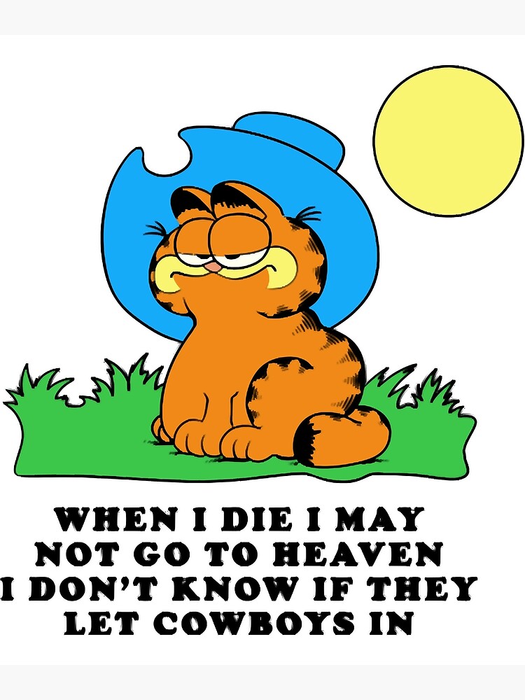 "Garfield Cowboy " Poster for Sale by mossesaroney | Redbubble