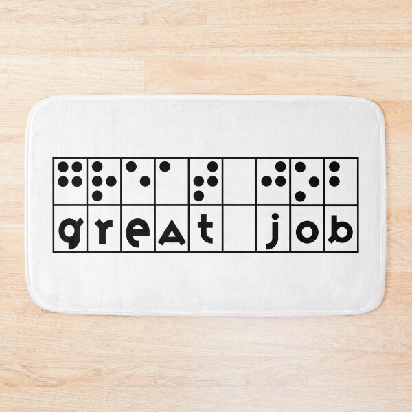 Item preview, Braille Great Job Black designed and sold by IndeOandM.