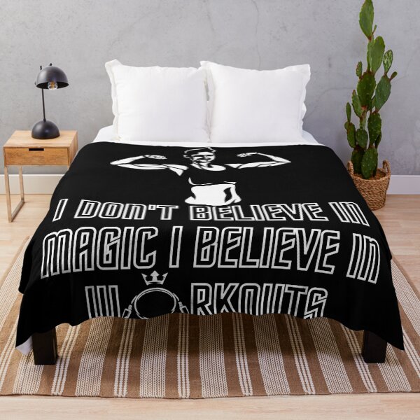 Item preview,  I Don't Believe in Magic I Believe in Workouts , Funny gym, workout, exercise designed and sold by Alexa5454.