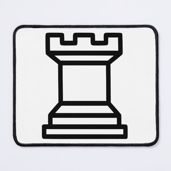 White Rook Chess Piece Button | Wacky Buttons