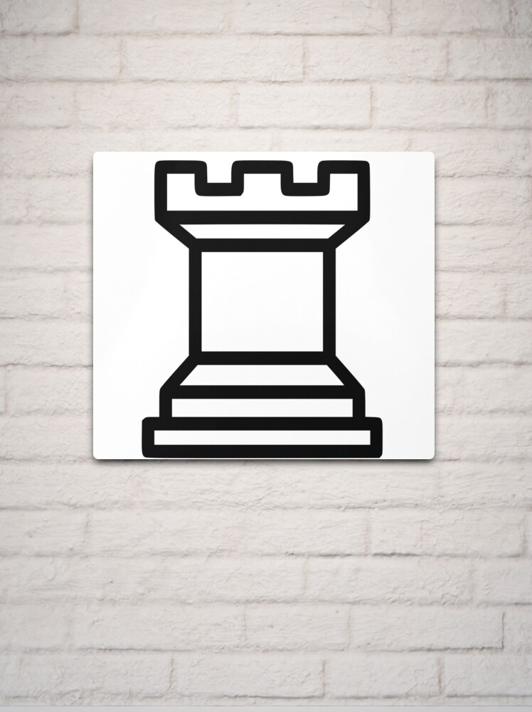 Chess Piece White Rook Chess Club Rook White Chess Castle Sticker for Sale  by Minnesnowta