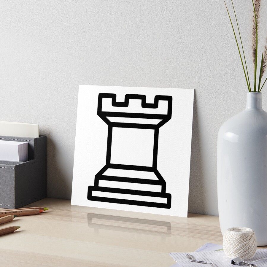 Chess Piece White Rook Chess Club Rook White Chess Castle Sticker for Sale  by Minnesnowta