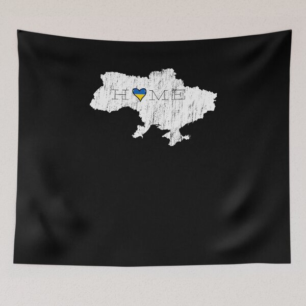 Item preview, Ukrainian Home Is Where the Heart Is Distressed Map designed and sold by Aide.