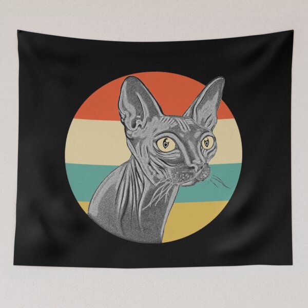 Item preview, Vintage Sphynx Cat Retro Style  designed and sold by jackienorfolkal.